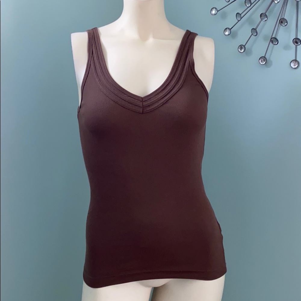 EUC BR Brown Ribbed Tank Top